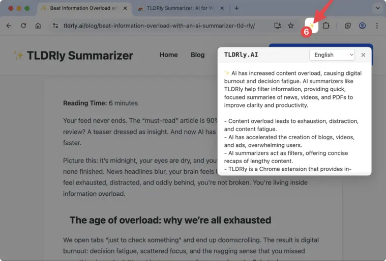 Click TLDRly to summarize or translate